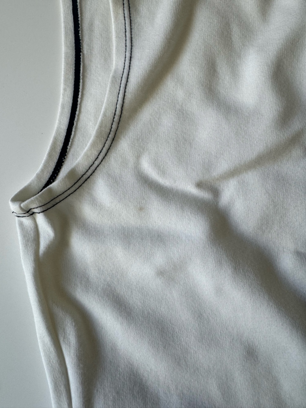 Reformation White Keyhole Tank with Contrast Stitching and Side zipper - Picture 5 of 5